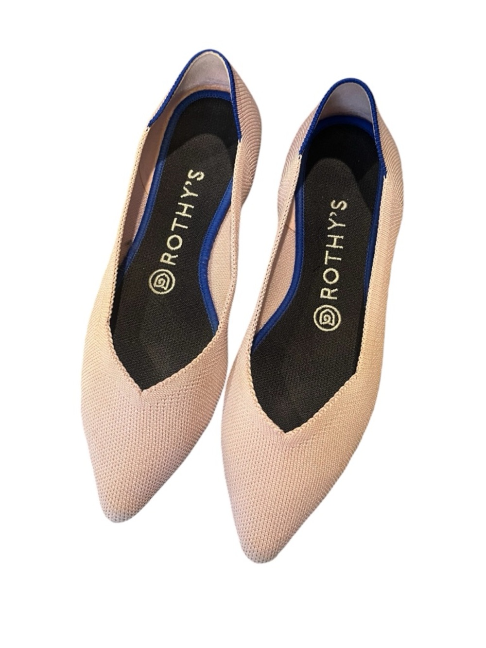 Rothy's Pointed Knit Flats in Blush